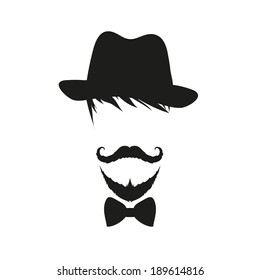 Fashion silhouette hipster style, vector illustration