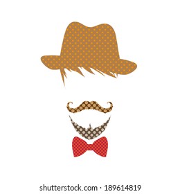 Fashion silhouette hipster style, vector illustration