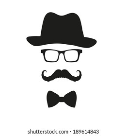 Fashion silhouette hipster style, vector illustration