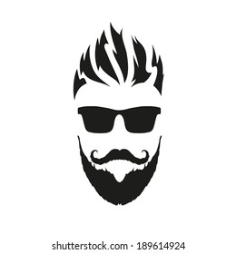 Fashion silhouette hipster style, vector illustration
