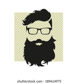 Fashion silhouette hipster style, vector illustration