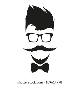 Fashion silhouette hipster style, vector illustration