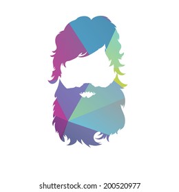 Fashion silhouette hipster style, vector illustration
