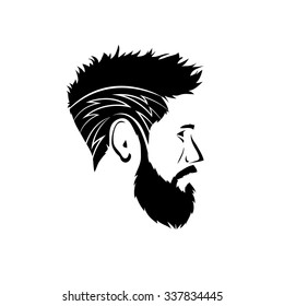 Fashion silhouette hipster style, vector illustration