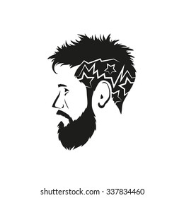 Fashion silhouette hipster style, vector illustration