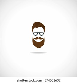 Fashion silhouette hipster style, vector icon