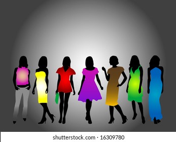 Fashion silhouettes