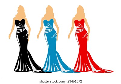 Fashion silhouettes with purses