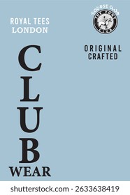 moda slogan clube de design de rua usar jeans bom vetor gráfico 