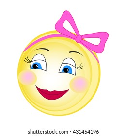 Girl Smiley Face Images Stock Photos Vectors Shutterstock