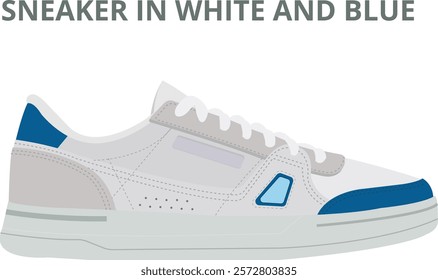 Fashion sneakers illustration in colorful drawings, digital graphics sneakers vector line art isolated, shoe illustration template.