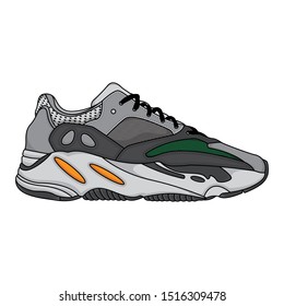 fashion sneakers shoes sports, vector EPS 10