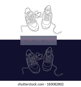 fashion sneakers. vector illustration 