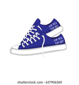 Fashion snickers. Isolated on white. Vector illustration