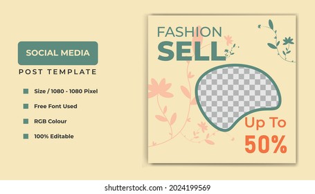 Fashion social media banner template design.