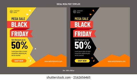 Fashion social media banner template for black Friday