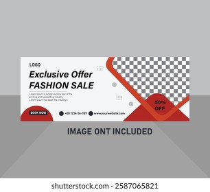 Fashion social media banner or web template