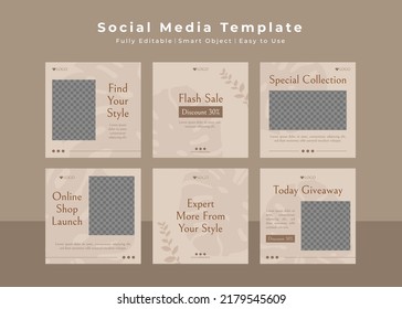 Fashion social media minimalist banner template