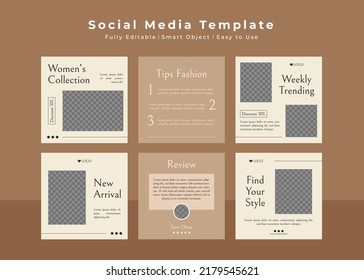 Fashion social media minimalist banner template