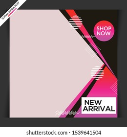 Fashion social media post banner set