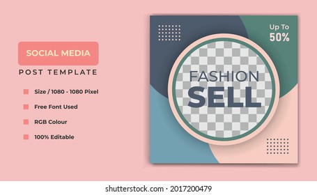 Fashion social media post banner design.