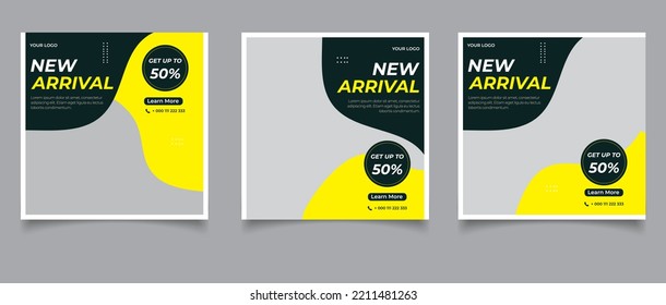 Fashion social media post design template