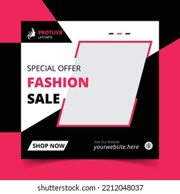 fashion Social media post design  template