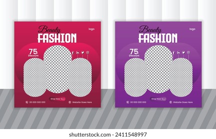 Fashion social media post design