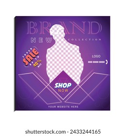 Fashion social media post design