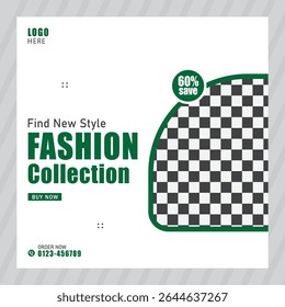 Fashion social media post design