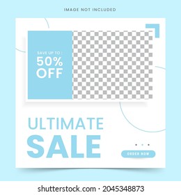 Fashion social media post or flyer template in square banner