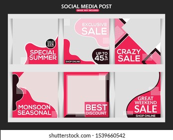 Fashion social media post template