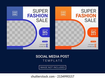 fashion social media post template