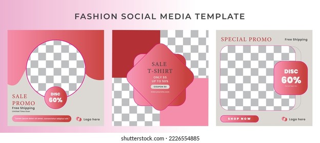 fashion social media post template.