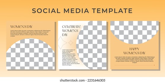 fashion social media post template.