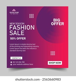 Fashion Social Media Post Template Design Is Essential to Grow Business. So It Is Inevitable For The Success Of The Company.