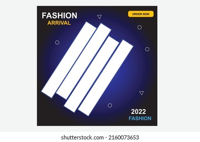 Fashion social media poster design in white background