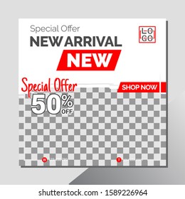 Fashion Social Media Promotion Banner Template. EPS 10