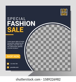 Fashion Social Media Promotion Banner Template. EPS 10