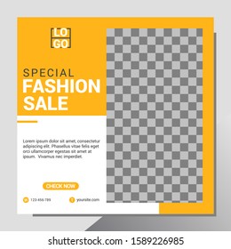 Fashion Social Media Promotion Banner Template. EPS 10