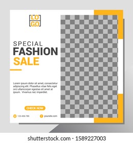 Fashion Social Media Promotion Banner Template. EPS 10