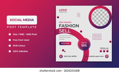 Fashion social media template banner design.