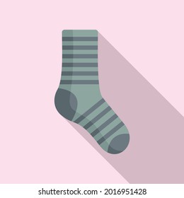 Fashion sock icon flat vector. Sport collection. Dirty sock