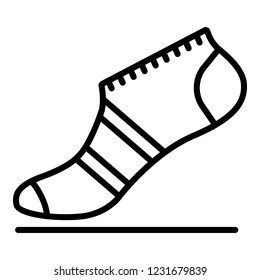 Fashion sock icon. Outline fashion sock vector icon for web design isolated on white background