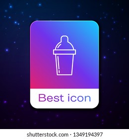 Fashion space backgraund with Shaker icon - cocktail shaker illustration