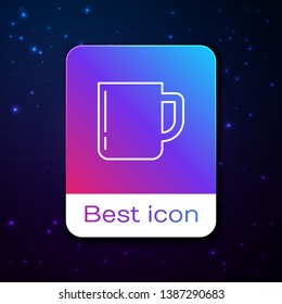 Fashion space background with Coffee cup icon. Coffee time