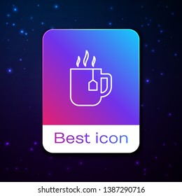 Fashion space background with Cup of Tea Vector Icon for mobile app, website or desktop app