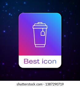 Fashion space background with Cup of Tea Vector Icon for mobile app, website or desktop app