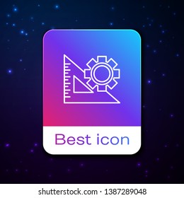 Fashion space background with Engineering Tools Icons.  