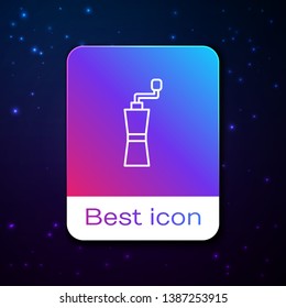 Fashion space background with Grinder icon vector. Coffee time